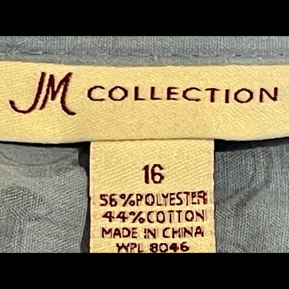 ⭐️HP⭐️JM COLLECTION▪️Sequin Embroidered Cotton Blend Floral Button Down Boho Top - Picture 6 of 6